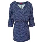 Enolah • blauw paarse jurk met motief • 40, Kleding | Dames, Jurken, Maat 38/40 (M), Nieuw, Enolah, Verzenden