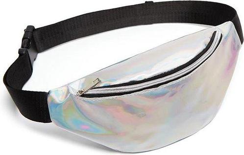 Heuptasje Zilver Holografisch Iridescent Rond Klein Fanny Pa, Sieraden, Tassen en Uiterlijk, Tassen | Damestassen, Overige typen