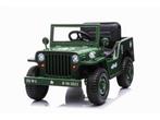 Jeep Army, Willys Jeep 12 volt elektrische kinderauto met 4, Ophalen of Verzenden, Nieuw