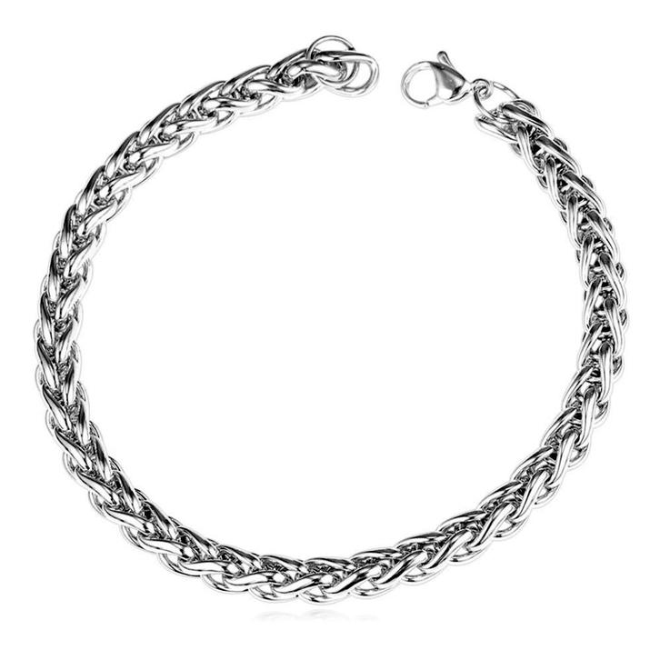 Fako Bijoux - Schakelarmband Vossenstaart - Rond Gevlochten, Sieraden, Tassen en Uiterlijk, Armbanden, Verzenden