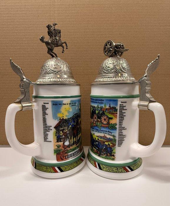 BMF - Mok (2) - Keramiek - 2 originele BMF bierpul, Antiek en Kunst, Antiek | Glas en Kristal