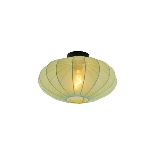 Japandi plafondlamp groen met stoffen kap - Bida, Huis en Inrichting, Lampen | Plafondlampen, Nieuw, Overige materialen