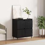 vidaXL Dressoir Zwart 60 x 35 x 70 cm Bewerkt hout, Huis en Inrichting, Kasten | Dressoirs, Verzenden, Nieuw, Minder dan 50 cm