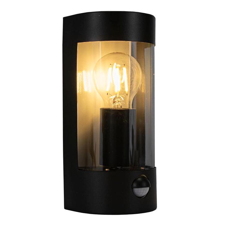 Ronde wandlamp met bewegingsmelder | IP44 | Zwart, Huis en Inrichting, Lampen | Wandlampen, Nieuw, Ophalen of Verzenden