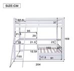 Kinder Hoogslaper 90x200 cm met Bank en Opbergruimte, Verzenden, Nieuw