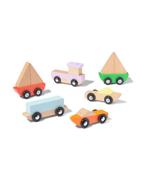HEMA Houten set boten - 6 stuks, Kinderen en Baby's, Speelgoed | Speelgoedvoertuigen, Nieuw, Verzenden