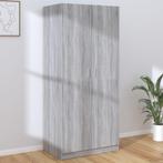 vidaXL Kledingkast 80x52x180 cm bewerkt hout grijs sonoma, Huis en Inrichting, Kasten | Kledingkasten, Verzenden, Nieuw