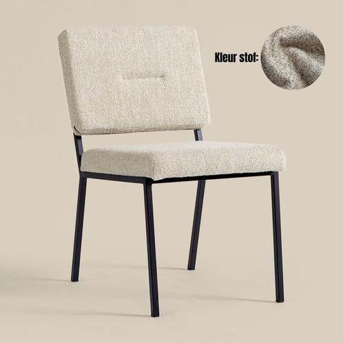 *WOONWINKEL* Beige Eetkamerstoel, Huis en Inrichting, Stoelen, Nieuw, Stof, Verzenden