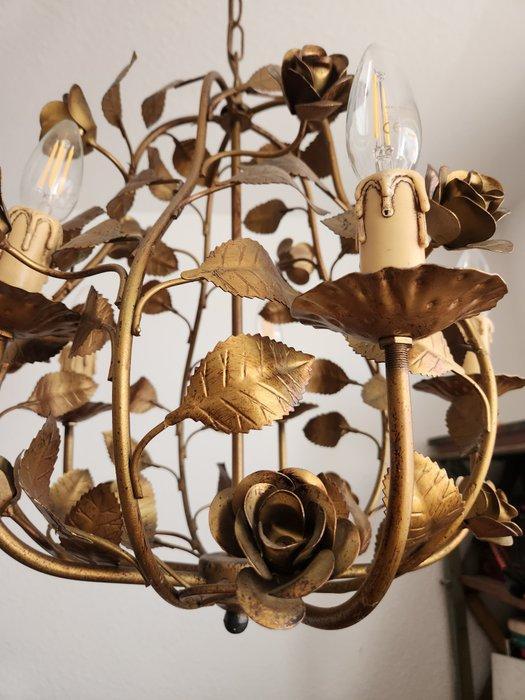 Kroonluchter - Metaal, Verguld - Shabby Chic, Antiek en Kunst, Antiek | Overige Antiek