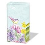 1 Pakje papieren zakdoeken - Blooming Garden Turquoise, Nieuw, Ophalen of Verzenden