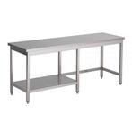 RVS Werktafel met half bodemschap 600 diep, Ophalen of Verzenden, Nieuw zonder verpakking
