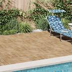 vidaXL 12 st Terrastegels 50x50 cm hout bruin, Verzenden, Nieuw
