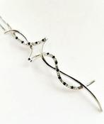 Ketting met hanger - 18 karaat Witgoud Diamant (Natuurlijk), Sieraden, Tassen en Uiterlijk, Antieke sieraden
