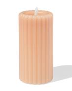 HEMA Led kaars 7.5x15cm ribbel naturel, Verzenden, Nieuw
