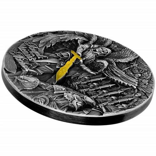 Niue. 5 Dollars 2022 Angels and Demons - Michael - Antique, Postzegels en Munten, Munten | Europa | Niet-Euromunten