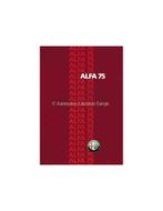 1985 ALFA ROMEO 75 BROCHURE DUITS, Boeken, Auto's | Folders en Tijdschriften, Nieuw, Alfa Romeo, Author