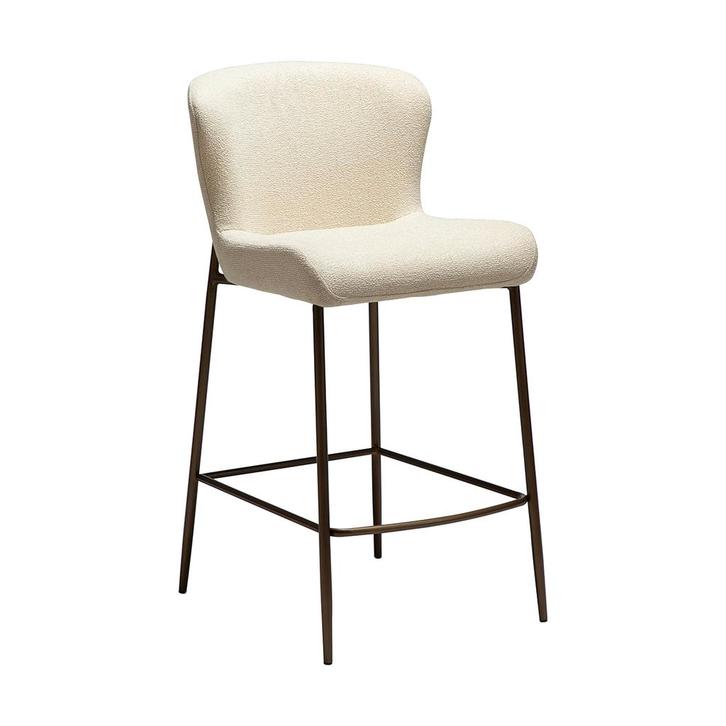 *WOONWINKEL* Dan-Form Glam Counter Barstoel Boucle Almond Sh, Huis en Inrichting, Barkrukken, Nieuw, Verzenden