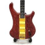 Miniatuur Rickenbacker  basgitaar met gratis standaard, Ophalen of Verzenden, Nieuw, Pop, Beeldje of Miniatuur