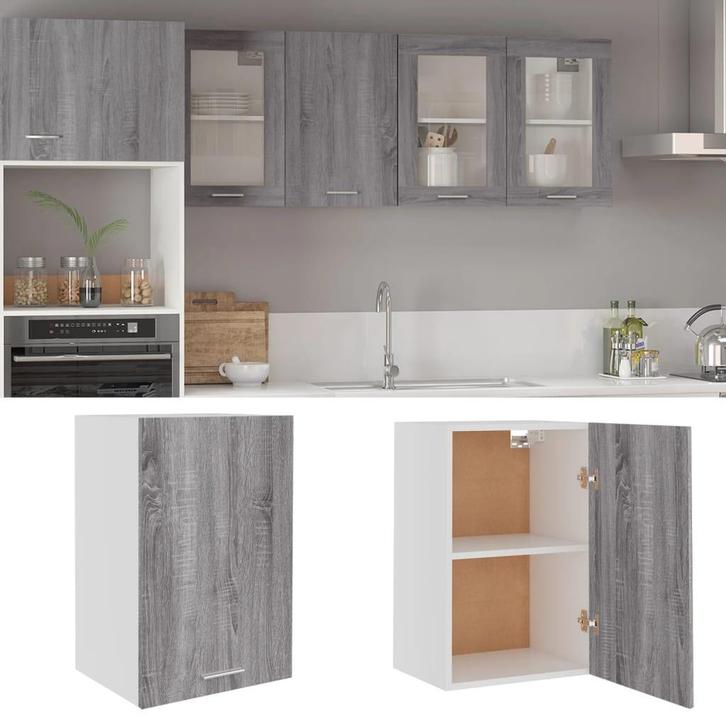 vidaXL Bovenkast Lyon 39,5x31x60 cm grijs sonoma, Huis en Inrichting, Keuken | Keukenelementen, Grijs, Nieuw, Verzenden