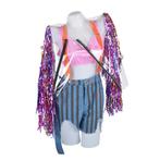 Harley Quinn outfit (broekje , topje, glitterjasje)  | Birds, Kleding | Dames, Carnavalskleding en Feestkleding, Nieuw, Verzenden