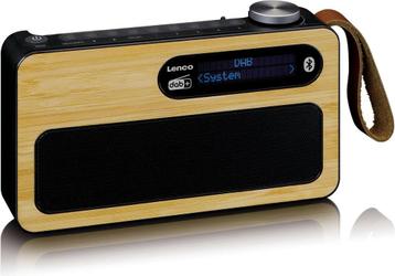 Lenco PDR-040BAMBOOBK - Draagbare DAB Radio met FM, DAB+ en beschikbaar voor biedingen