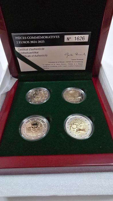 Luxemburg. 2 Euro 2024/2025 (4 monedas) Reverse Proof, Postzegels en Munten, Munten | Europa | Euromunten