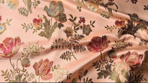 Zeer delicaat damastweefsel San Leucio Rosa met rijke, Antiek en Kunst, Antiek | Kleden en Textiel