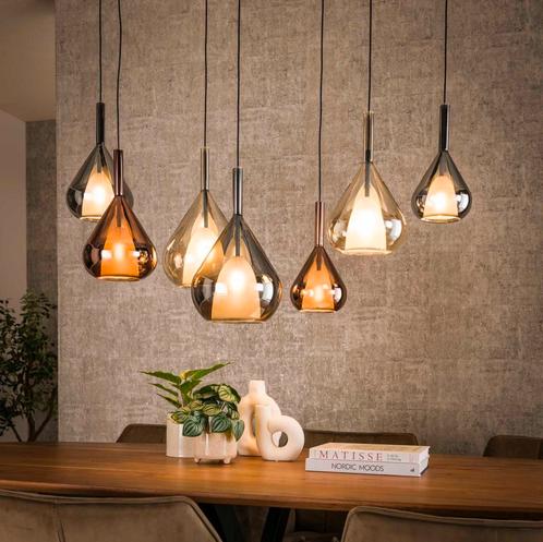 Glazen hanglampen bij PuurSpirits – korting op 1e order!, Huis en Inrichting, Lampen | Hanglampen, 75 cm of meer, Nieuw, Glas