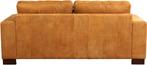 Cognac leren bank |  cognac leer | NIEUW, Ophalen of Verzenden, Modern, 200 tot 250 cm, Driepersoons