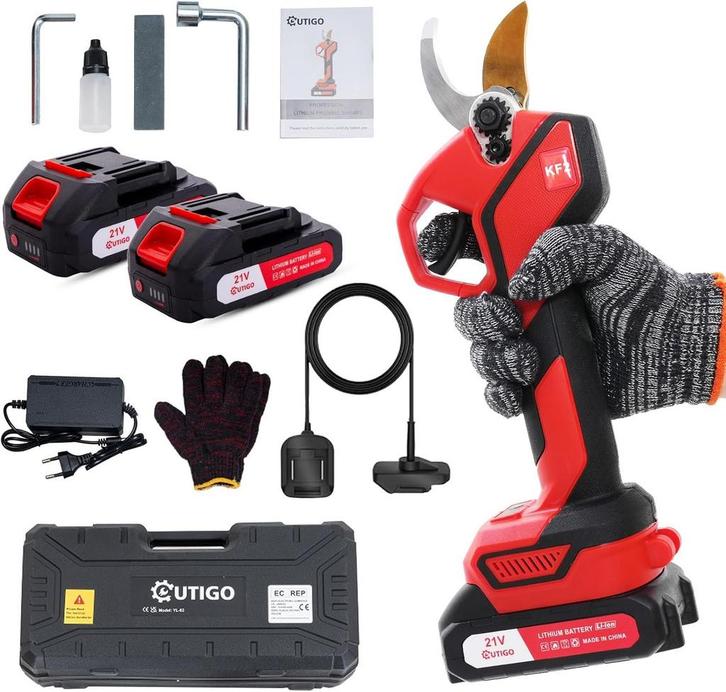 Professionele elektrische tuinschaar, 25 mm accu grtenschaar, Huis en Inrichting, Woonaccessoires | Overige, Zo goed als nieuw