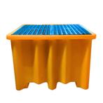 Lekbak IBC Kunststof 1100 Liter met Rooster 1350x1250x880 mm, Verzenden