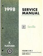 1998 CADILLAC SEVILLE WERKRPLAATSHANDBOEK ENGELS, Auto diversen, Handleidingen en Instructieboekjes
