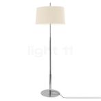 Santa & Cole Diana Mayor Vloerlamp, nikkel/linnen wit, Huis en Inrichting, Lampen | Vloerlampen, Verzenden, Nieuw