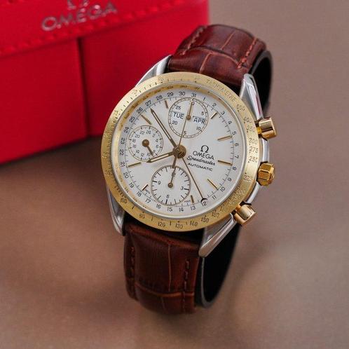 Omega - Speedmaster Triple Date Gold Bezel - 3321.30.00 -, Sieraden, Tassen en Uiterlijk, Horloges | Heren