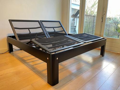 ZGAN Auping auronde bed 180 x 200 x 48 cm 2M, SMART BASE, Huis en Inrichting, Slaapkamer | Bedden, 180 cm, 200 cm, Zwart, Tweepersoons