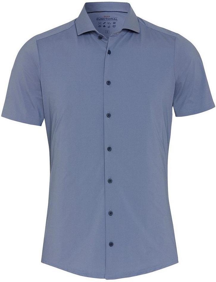 Pure Short Sleeve The Functional Shirt Blauw maat 44 Heren, Kleding | Heren, Overhemden, Blauw, Nieuw, Verzenden