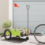 vidaXL Fietstrailer oxford stof en ijzer groen en zwart, Verzenden, Nieuw