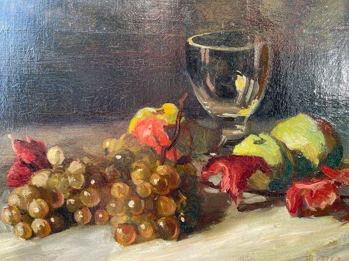George Jurgen Pletser (1871-1942) - Stilleven met glas en, Antiek en Kunst, Kunst | Schilderijen | Klassiek