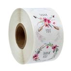 500 stickers labels rol thanks thank you 6 designs sluit, Ophalen of Verzenden, Nieuw