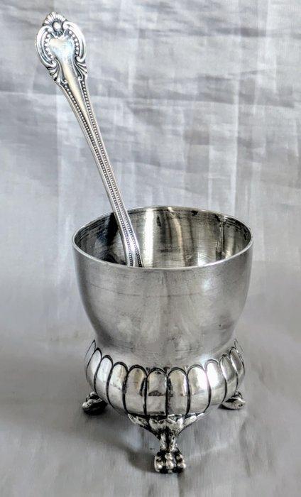 Paul Canaux &Cie - Eierdopje (2) - .950 zilver - Zonder, Antiek en Kunst, Antiek | Goud en Zilver