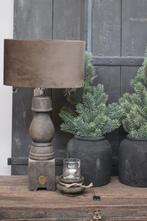 Brynxz ovale lampenkap velvet brown 30 cm, Huis en Inrichting, Nieuw, Ophalen of Verzenden