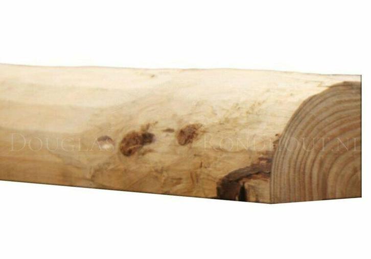 Douglas kwartronde palen geschild | Kopmaat 7/9 cm, Lengt..., Doe-het-zelf en Verbouw, Hout en Planken, Nieuw, Verzenden