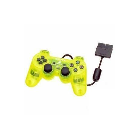 Sony PS2 Controller Dualshock 2 Transparant Geel, Spelcomputers en Games, Spelcomputers | Sony PlayStation 2, Zo goed als nieuw