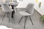 Design stoel SCANDINAVIA MEESTERSTUK grijs koord zwart, Huis en Inrichting, Stoelen, Ophalen of Verzenden, Nieuw