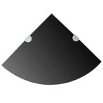 Hoekplank Chroom Zwart Glas - Outlet Deal - 35% Korting, Minder dan 50 cm, Overige typen, Nieuw, Ophalen of Verzenden