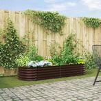 vidaXL Verhoogde plantenbak Bruin 240 x 80 x 44 cm Staal, Verzenden, Nieuw, Metaal