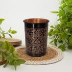 Puur koperen beker antique geëtst – 300 ml (zware, Ophalen of Verzenden, Nieuw
