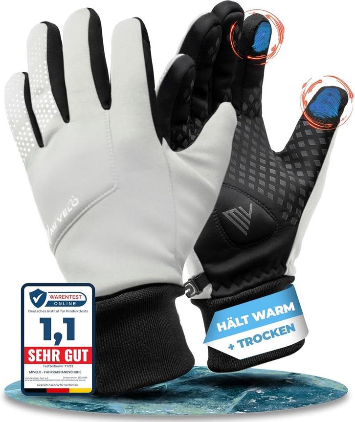 2dekans | MIVELO Fietshandschoenen VELORIDER - -, Fietsen en Brommers, Fietsaccessoires | Fietskleding, Zo goed als nieuw, Ophalen of Verzenden