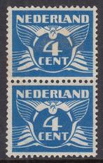 Nederland 1928 - Vliegende Duif, in paar met spiegeldruk -, Gestempeld