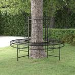vidaXL Boombank rond Ø137 cm staal zwart, Verzenden, Nieuw, Metaal